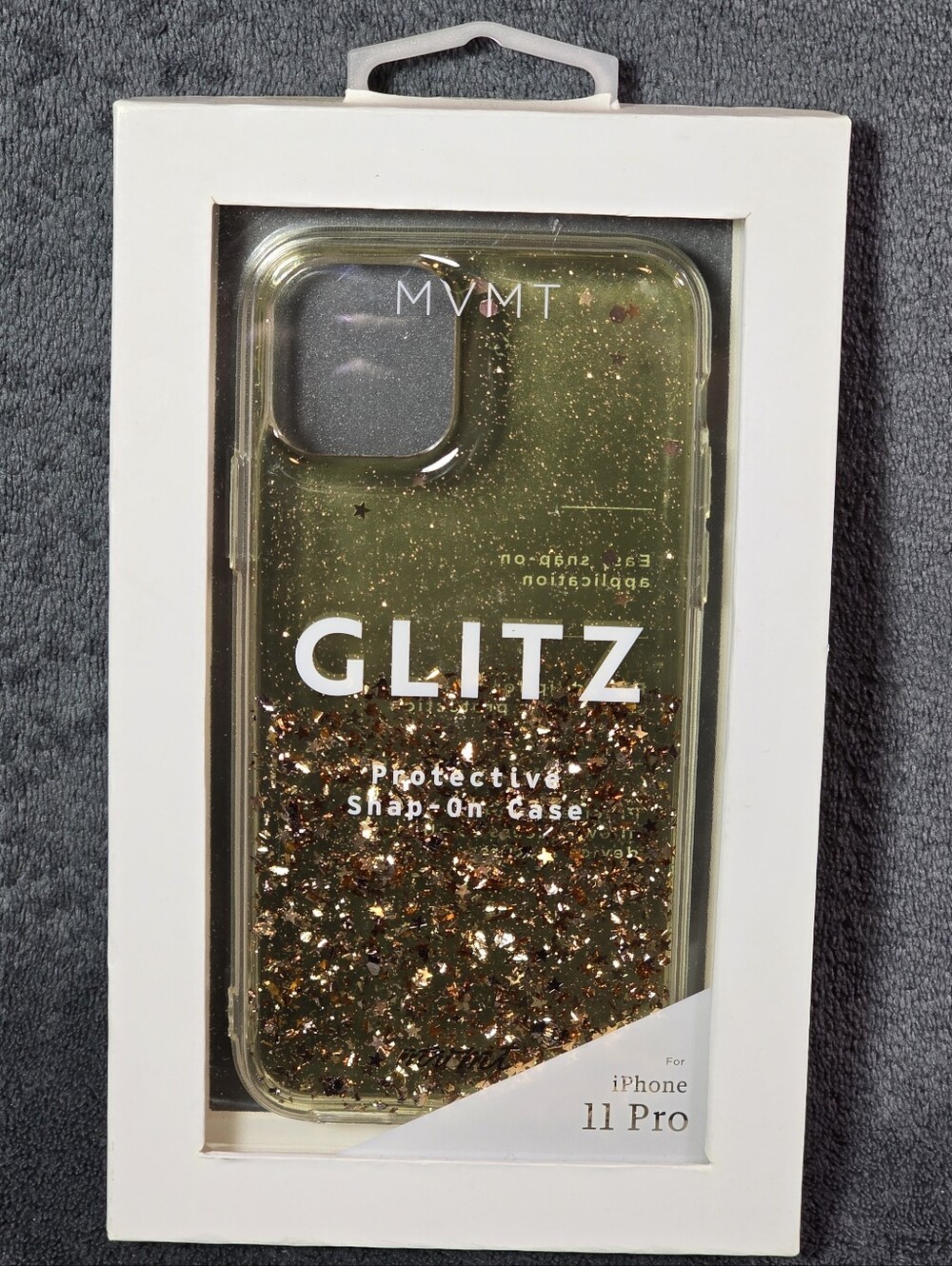 ‼️CLEARANCE‼️ MVMT Glitz Snap-On iPhone 11 Pro Case — Gold Glitter